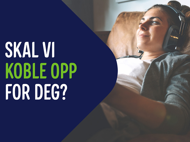Banner med tekst; Skal vi koble opp for deg?