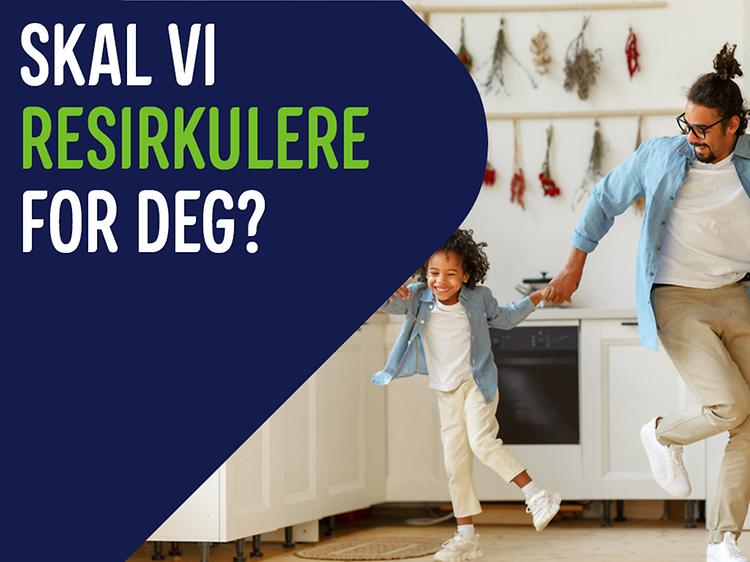 Banner med tekst; Skal vi resirkulere for deg?