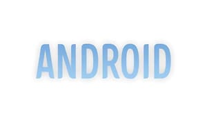 android blå tekst