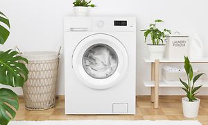 Washing machine in laundry room