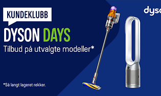 Dyson Days-kampanje med rabatt på utvalgte støvsugere og luftrensere fra Dyson