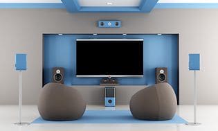 TV with sound system