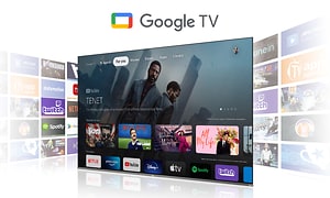 Google TV som viser forskjellige TV-serier