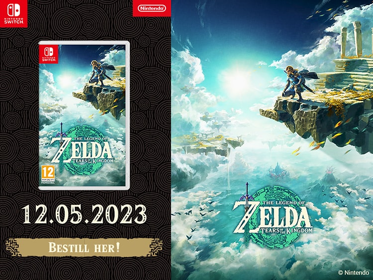 The Legend of Zelda: Tears of the Kingdom, datoen12.05.2023 og teksten Bestill her!