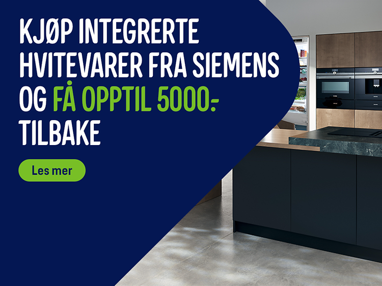 Integrerte hvitevarer fra Siemens
