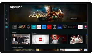 Samsung QLED TV smart TV som viser Black Adam-filmen og andre TV-serier man kan se