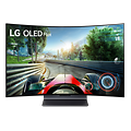 LG OLED Flex gaming-TV som viser racingspill