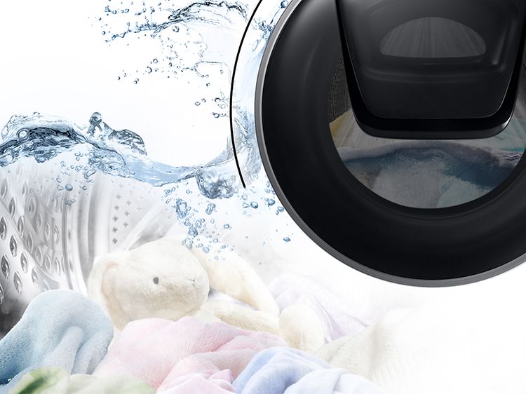 Damp fra en Samsung vaskemaskin