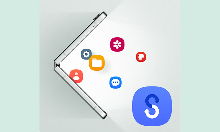 Samsung Galaxy Z Flip5 med Smart Switch-fildeling
