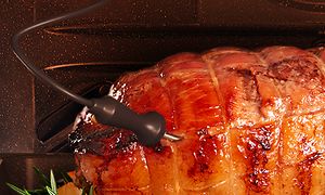 Samsung ovnens steketermometer i en steik