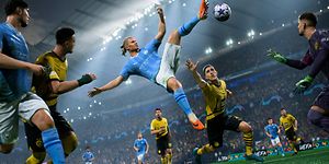 EA Sports FC24 - Haaland midt på banen