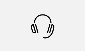 Kundeservice - headsett-ikon på grå bakgrunn