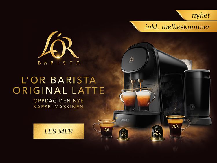 Oppdag den nye kapselmaskinene L'OR Barista Original Latte