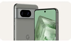 Back and front of Google Pixel 8