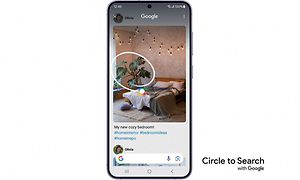 Circle to Search with Google-funksjonen på en Galaxy S24-telefon