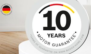 Logo med teksten 10 års motorgaranti