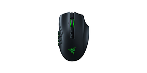 Razer Naga Pro gaming mus med detaljer i grønt