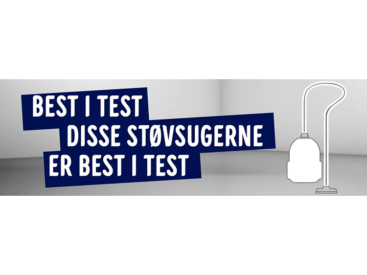 Best i test støvsuger banner med norsk tekst