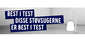 Best i test støvsuger banner med norsk tekst