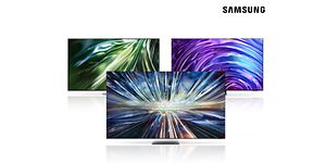 Tre Samsung Smart-TV-er og logo