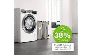 Vaskemaskin fra Bosch med info om energiforbruk