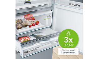 Kjøleskap fra Bosch med info om energiforbruk