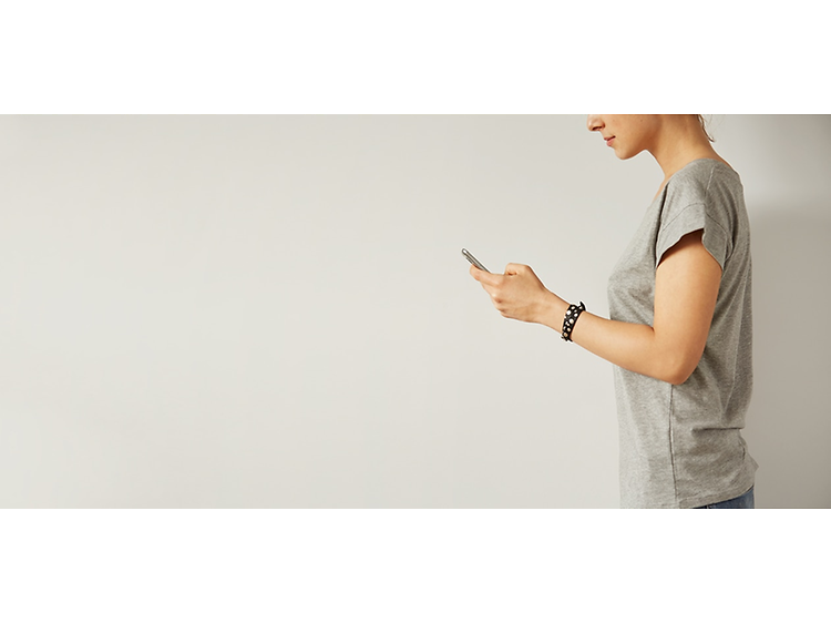 Woman with her smartphone