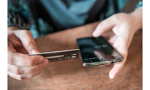 image of card and a smartphone