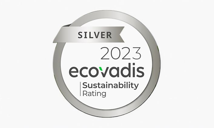 ECOVadis sølvmerke for bærekraftvurdering