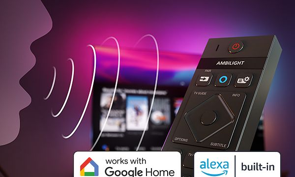 Philips TV som fungerer med Google Assistent og har Alexa innebygd