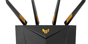 Router Assus in black and gold