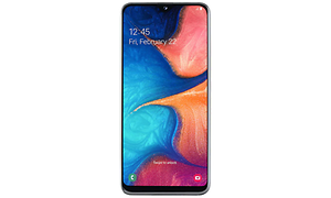 Samsung Galaxy A20e forside fargebilde