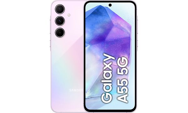 Mobiltelefon - Samsung Galaxy A55 i lilla