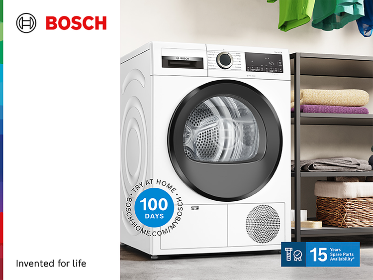 Bosch tørketromler gir skånsom og effektiv tørking av klærne dine