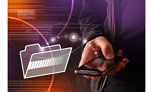 smarttelefon kopierer over til mappe illustrasjon iphone android