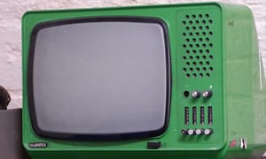 retro grønn tv