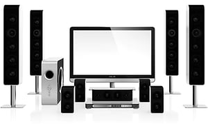 surround-system med flere høyttalere produktbilde