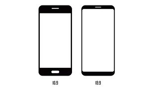 illustrasjon av smarttelefon med to ulike skjermstørrelser